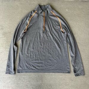 Lululemon Metal Vent Tech 1/4 Zip Pullover Men's Large Gray Long Sleeve